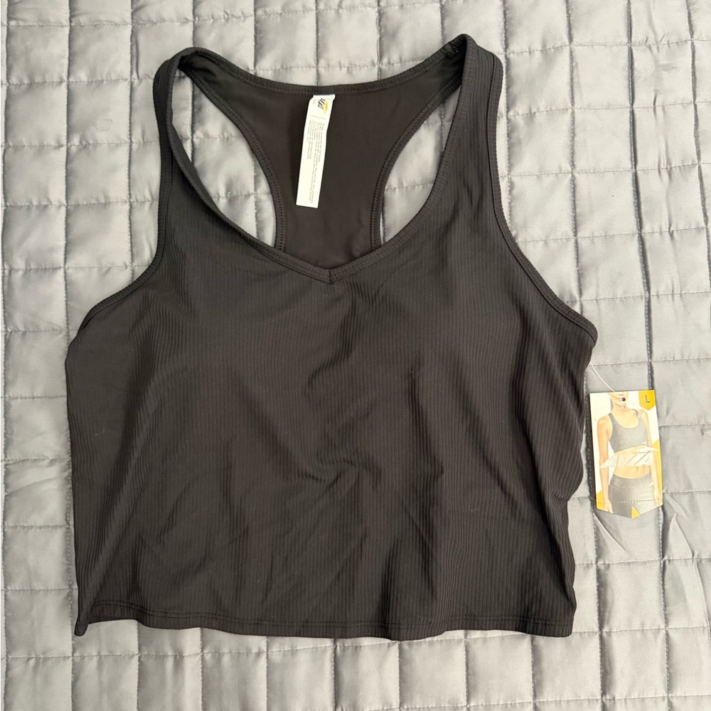 Avia Black Athletic Crop Top